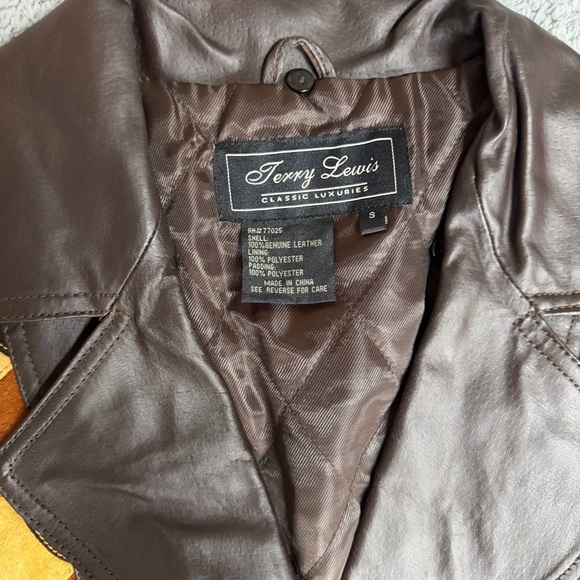 Vintage 70s Leather Fish Scale Scalloped Jacket Size Small - Picture 5 of 5